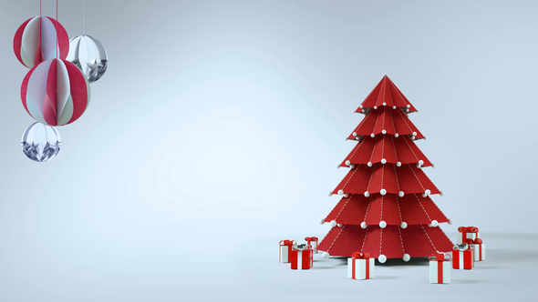 Christmas Paper Tree Background