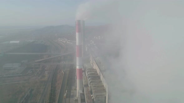 Drone Flies Through the Thick Smoke Plumes