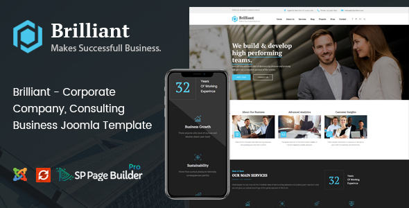 Brilliant - doradztwo biznesowe i profesjonalne usługi Szablon Joomla