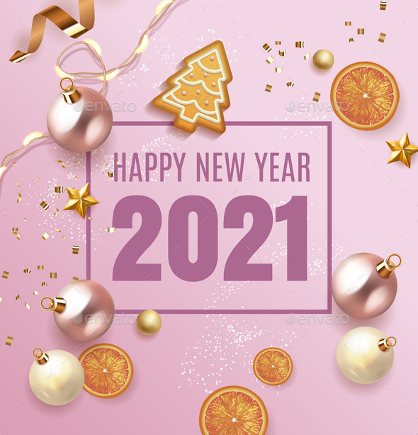 Merry Christmas and Happy New Year 2021 Design