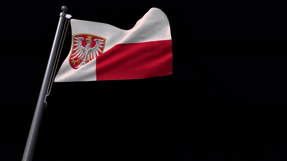 Frankfurt  City  Flag (Germany)  With Alpha Channel 4K