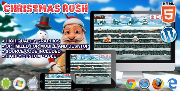 Christmas Rush - Html5 Running Game