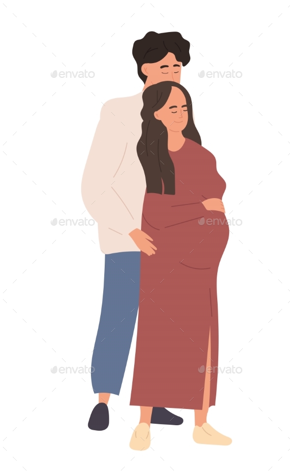 Couple of Man and Pregnant Woman