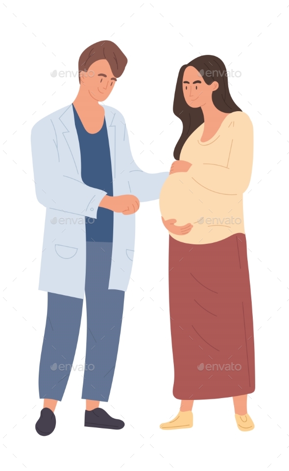 Pregnant Woman Visiting Male Doctor