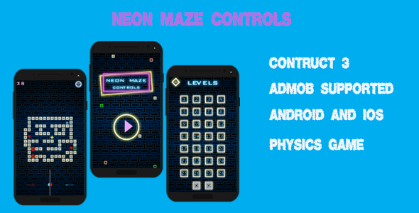 Neon Maze Control - HTML5 (Construct 3)