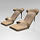 Strappy Square-Toe Stiletto Sandals 01 - 3DOcean Item for Sale