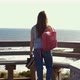 Young woman on observation point by sea, Victoria , Australia - VideoHive Item for Sale