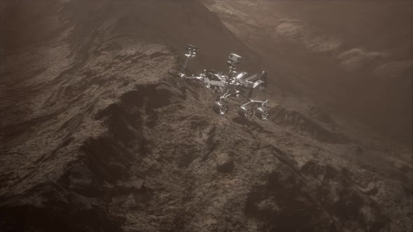 Curiosity Mars Rover Exploring the Surface of Red Planet alt