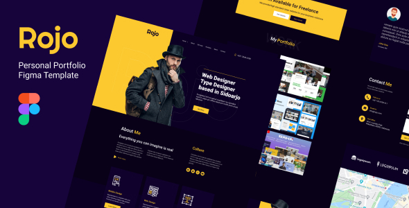 Rojo - Personal Portfolio Figma Template
