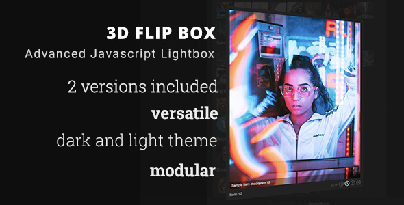 3D Flip Box - Advanced Javascript Lightbox