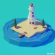 Isometric 3D Lighthouse by Zoe Tamago - 3DOcean Item for Sale