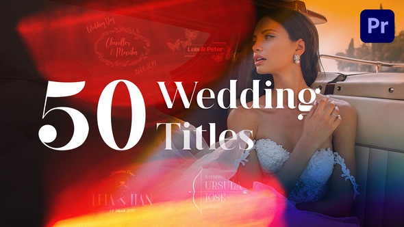 50 Wedding Titles | Essential Graphics | Mogrt