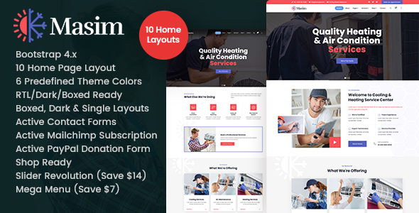 Masim - Air Conditioning & Repair HTML Template