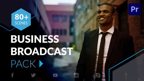 Business Broadcast Pack | Essential Graphics | Mogrt