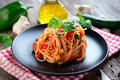 Spaghetti with eggplant, zucchini, paprika and tomato sauce - PhotoDune Item for Sale