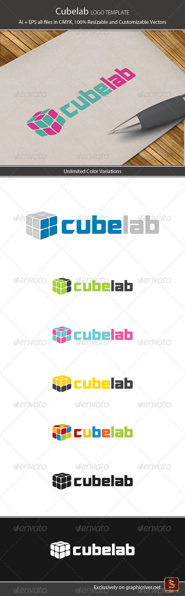 Cube Lab Logo Template