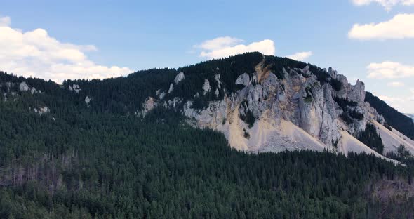 Aerial View Of Limestone And Sandtone Massif On Hasmas Mountain