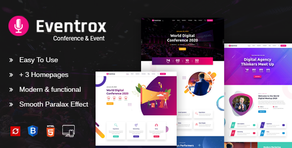 Eventrox - Conference and Event HTML Template