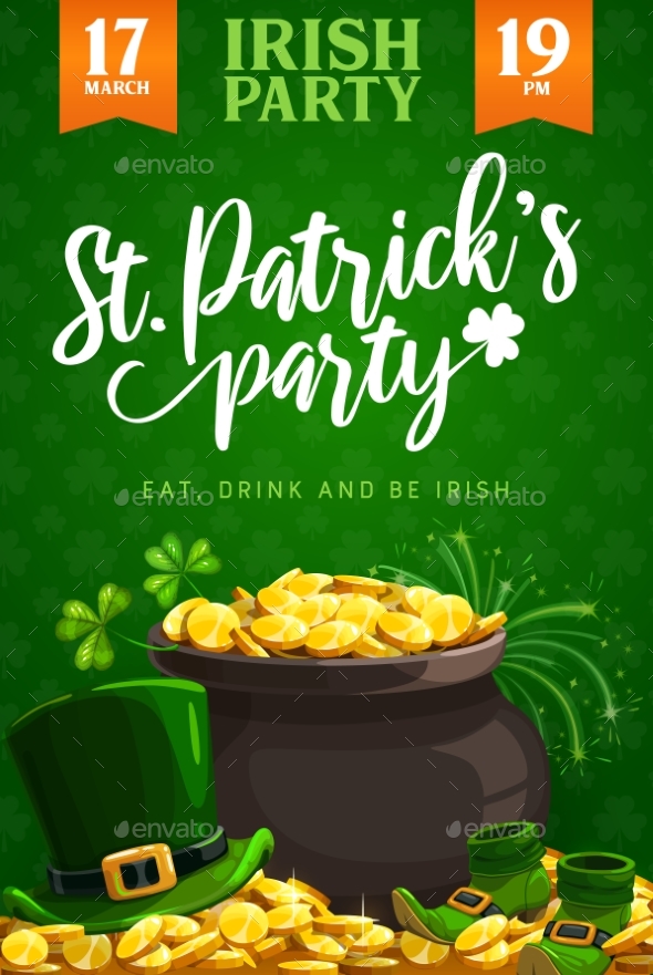 St. Patricks Day Irish Party Flyer or Poster