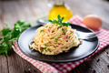 Spaghetti alla carbonara. Pasta with pancetta, egg, parmesan cheese and cream sauce. - PhotoDune Item for Sale
