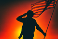 US soldier saluting and honoring fallen heroes - PhotoDune Item for Sale