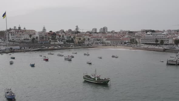 Cascais bay and boats