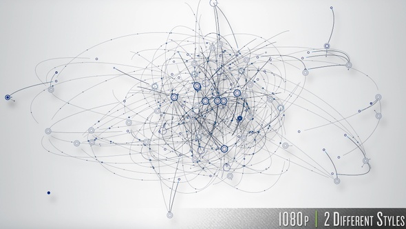 Digital Network of Connections Web of Nodes Dots and Lines