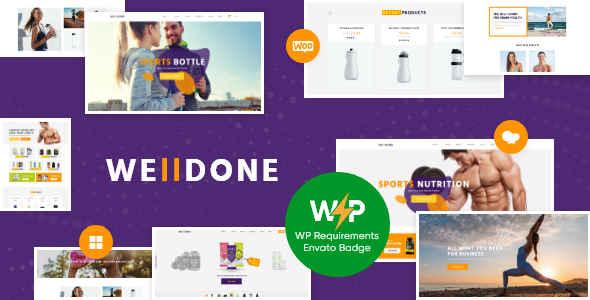 Welldone - Sports &Amp; Fitness Nutrition And Supplements Store Wordpress Theme