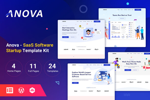 Anova - SaaS & Startup Elementor Template Kit