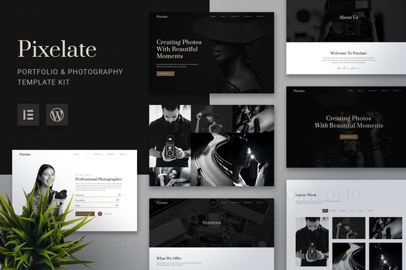 Pixelate - Portfolio & Photography Elementor Template Kit