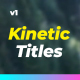 Modern Kinetic Titles - VideoHive Item for Sale