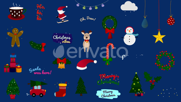 animated christmas stickers