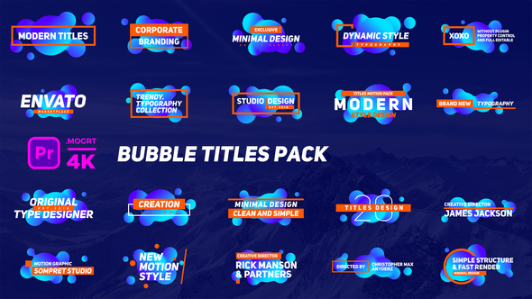 Bubble Titles Pack