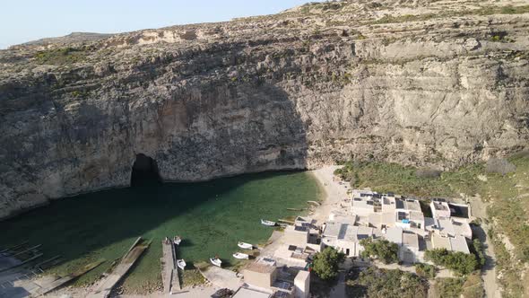 Aerial View of Inland Sea in Gozo