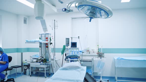 Oxygen inhalation equipment at the hospital room