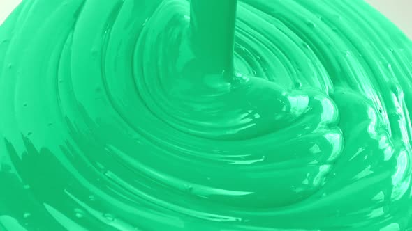 Light Green Paint Pouring