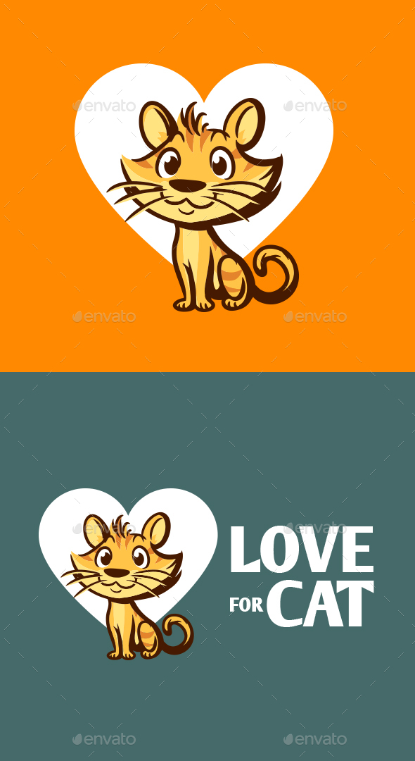 Cat Love - Pet Care Logo Templates