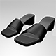 Square-Toe Slide Sandals 01 - 3DOcean Item for Sale
