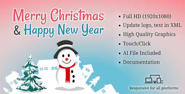 Merry Christmas & New Year Greeting Card