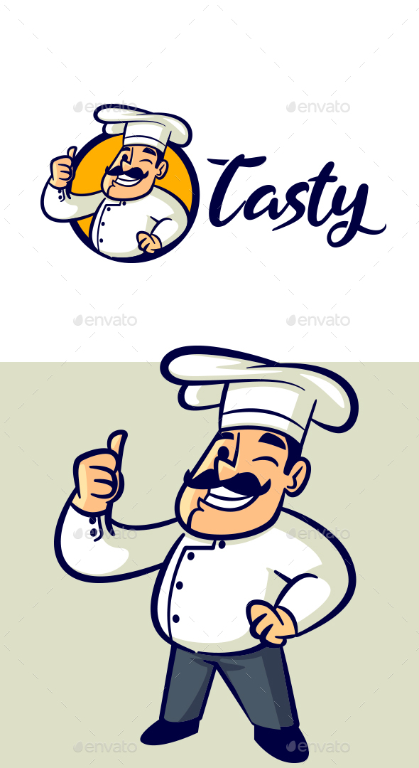 Retro Vintage Professional Chef Mascot Logo Templates