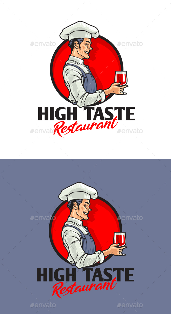 Cartoon Chef Wine Character Mascot Design