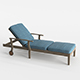 Pool Deck Chaise Lounge Wood Base - 3DOcean Item for Sale