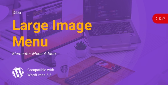 Diba Large Image Menu / Elementor Full Screen Menu Widget
