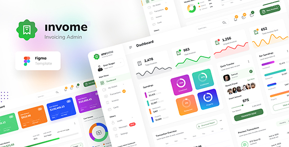 Invome - Invoicing Admin Dashboard Template Figma