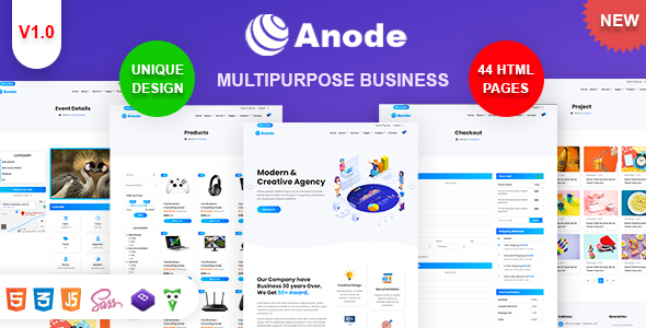 Anode - Multipurpose Business & Digital Agency HTML Template