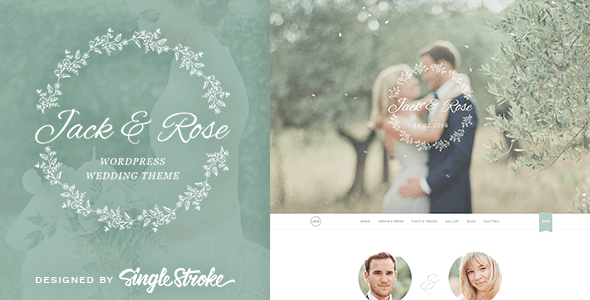 Jack & Rose – A Whimsical WordPress Wedding Theme