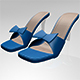 Square-Toe Faux-Bow Stiletto Sandals 01 - 3DOcean Item for Sale