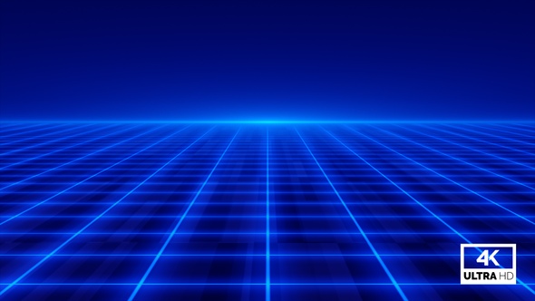 Blue Neon Futuristic Technology Lines Abstract 4K Background V1