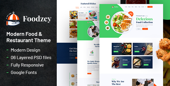 Foodzey - Restaurant PSD Template