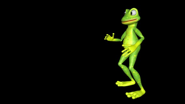 Frog Happy Dancing Looped Alpha Channel